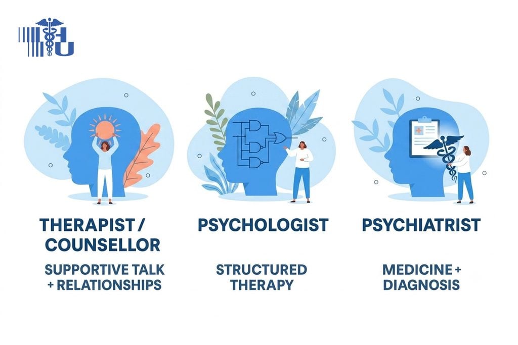 Psychiatrist vs Psychologist vs Therapist: How to Know Who You Need 2 Psychologist vs Psychiatrist vs Therapist